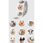 Animal & Floral Pattern Stickers - 500's Roll